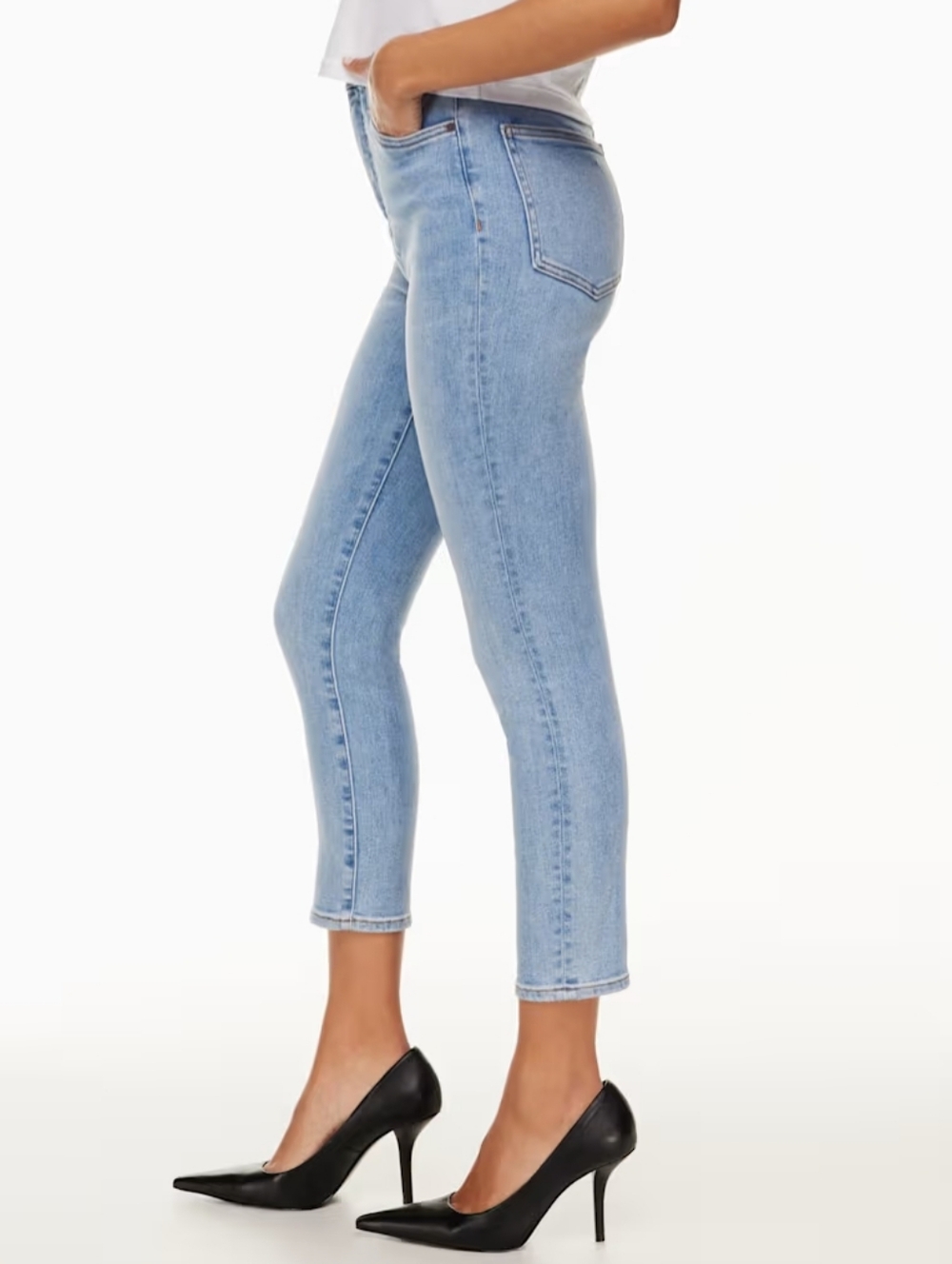 Aritzia Denim Forum The Lola High Rise Skinny Cropped 26l 27